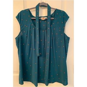 Teal eShakti embroidered blouse